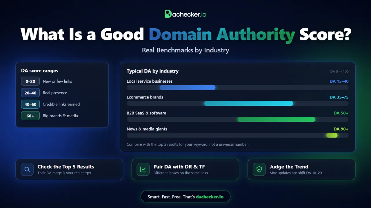 What Is a Good Domain Authority Score? Real Benchmarks by Industry